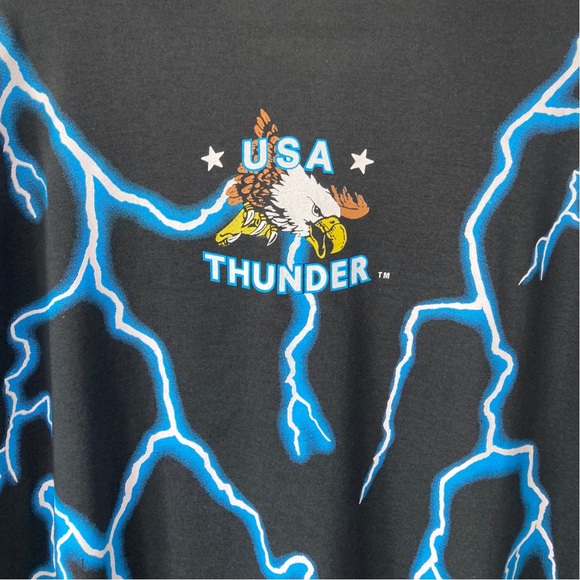 USA Thunder Black Eagle Brazos Sportswear Oversized T-shirt - Picture 7 of 10